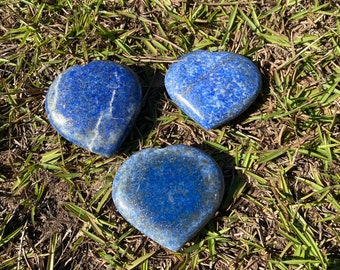 Lapis Lazuli Puffy Heart / Feng Shui, Reiki, Meditation, Gem, Gemstone / Gemstone Puffy Heart