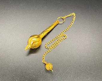 Péndulo metálico de anillo de seforoton chapado en oro