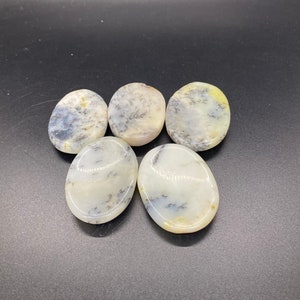 Dendrite Opal thumb stone , worry stone