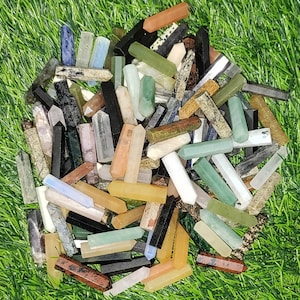 100 Pcs Bulk Crystal Small Points Mix Stones, Obelisk Healing Crystals Towers, Mini Crystal Points, Tower Pencil, Wholesale Lot