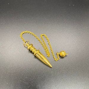 Gold Plated Cone Ring Metal Pendulum / Divination & Spiritual Healing