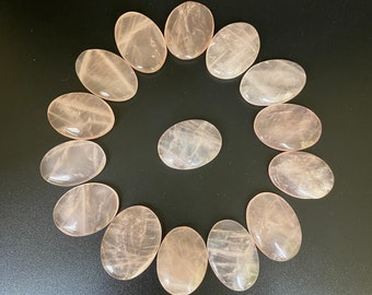 Rose Quartz Palm Stone / Healing Engraved Palm Stone / Rose Quartz Worry Stone / Palmstone / Small Crystal