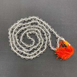 6 MM Beads Crystal Quartz Japa Mala / 108 Beads Japa Mala / Gemstone Japa Mala / Japa Mala Necklace Meditation Bracelet
