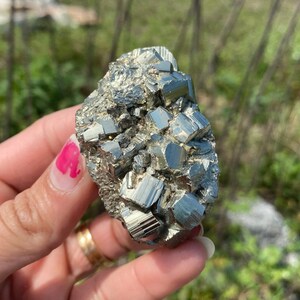 Natural Pyrite Crystal Cluster , Raw Pyrite Peru