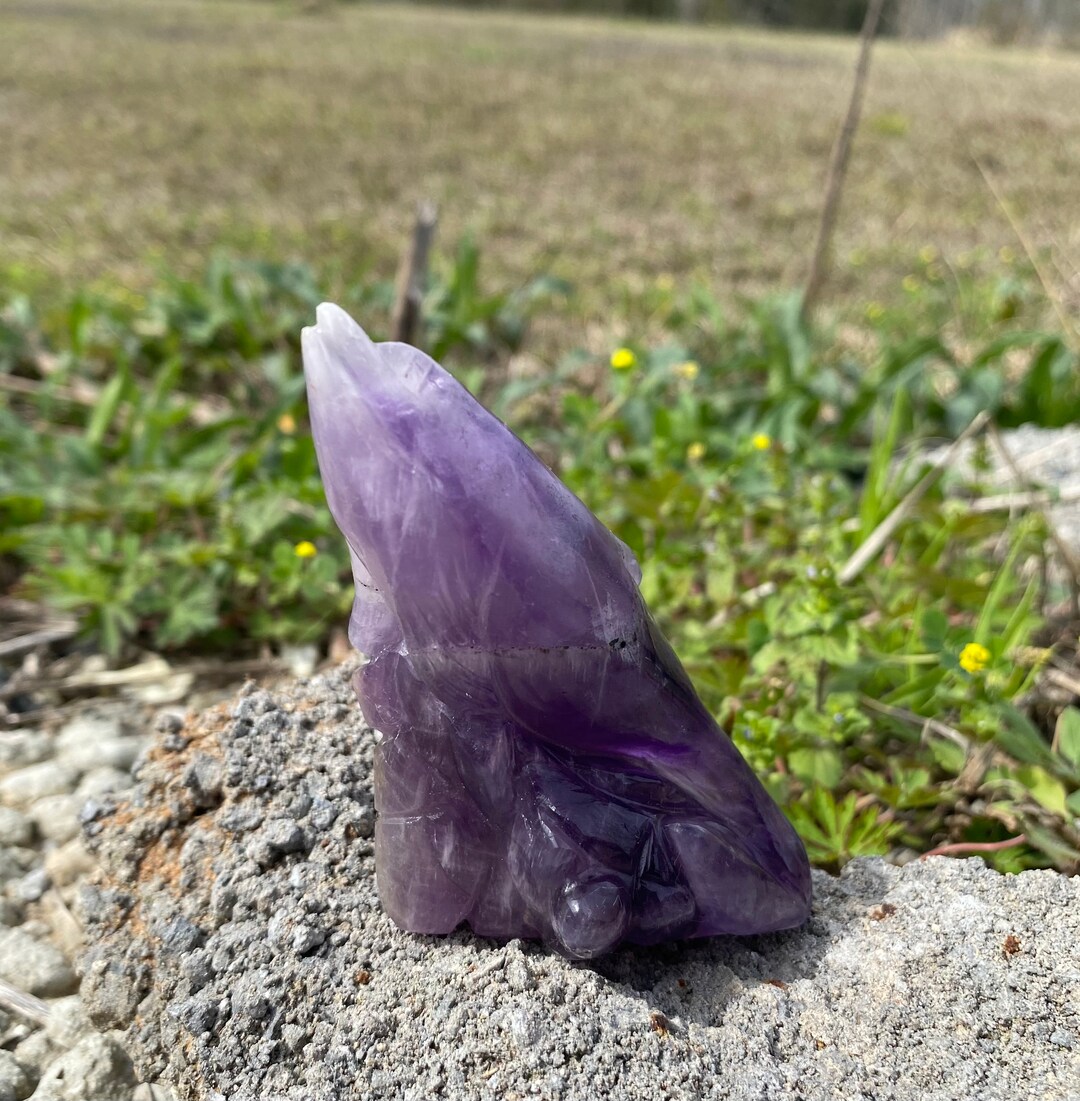 Amethyst Fish Statue, Concrete Garden Decor (4.2 Oz) - Etsy