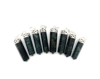 Kambaba Jasper Cap Point Pencil Pendant / Gemstone Pendant