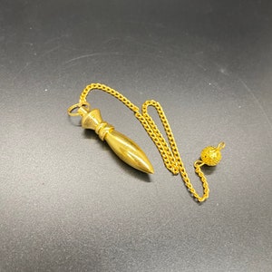Gold Plated Cone Ring Metal Pendulum / Divination & Spiritual Healing