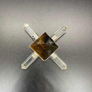 Crystal Quartz And Tiger Eye Gemstone Energy Generator
