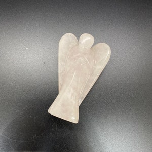 Rose Quartz Angel Figurine / Guardian Angel Stone Healing Crystals / Handmade Gemstone Home Decor 75 Gms