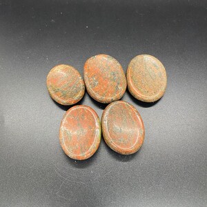 Unakite thumb stone , worry stone