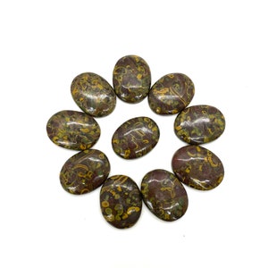 Azubalite Palm Stone / Healing Engraved Palm Stone / Worry Stone / Palmstone / Small Crystal