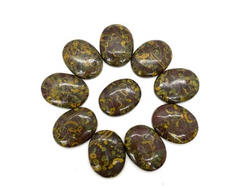 Azubalite Palm Stone, Engraved Healing Worry Stone (35-40 MM)