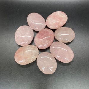 Natural Rose Quartz Palm Stone