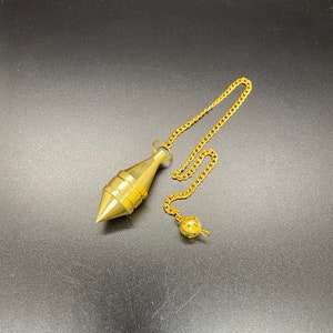 Cone Bullet Design Gold Metal Pendulum