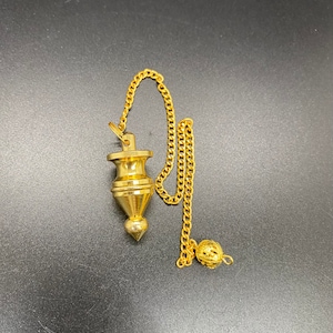 Gold Plated Cone Dome Ring Metal Pendulum / Divination & Spiritual Healing