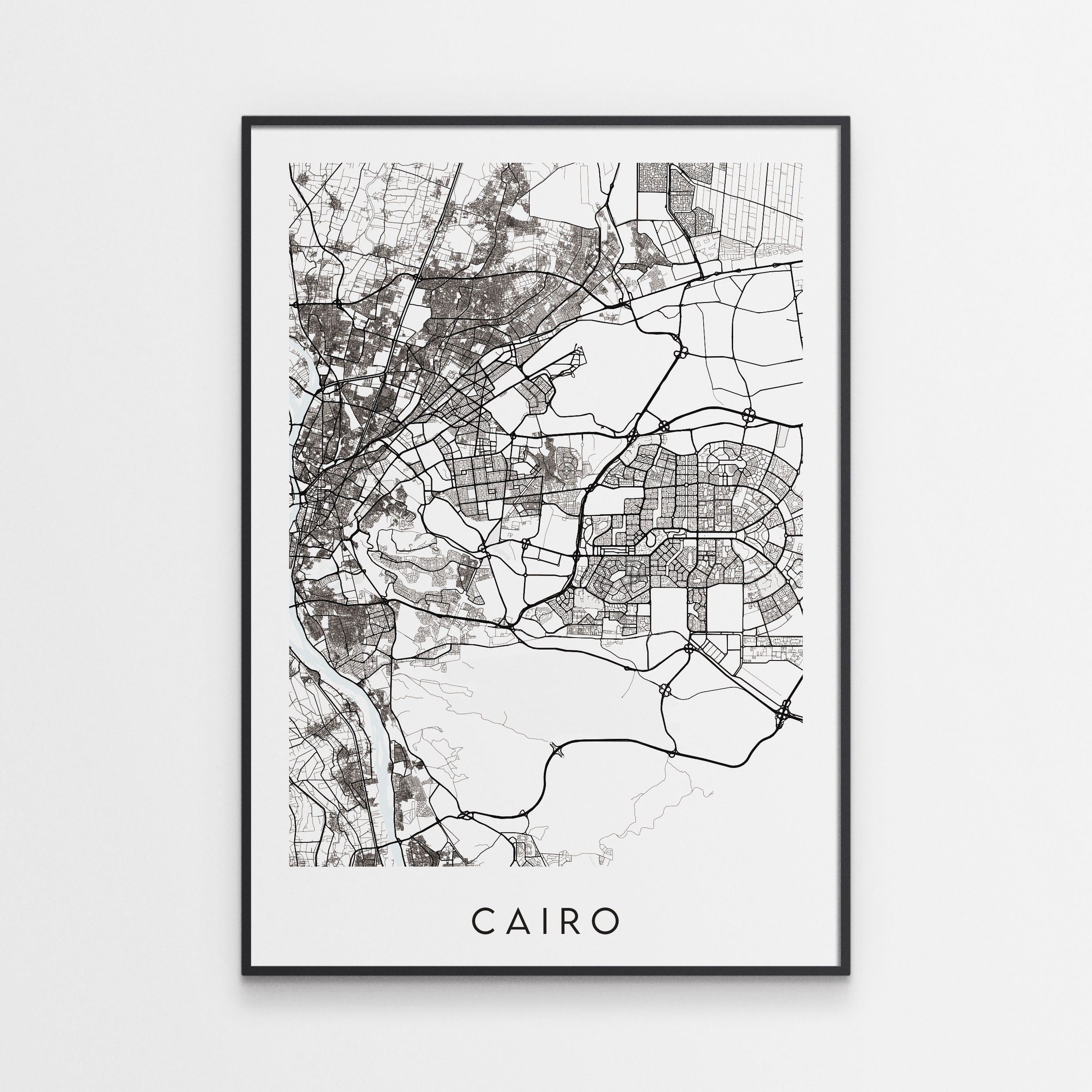 Cairo Map Print - Minimal Cairo Poster Art - Egypt - Etsy