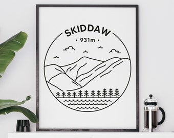 Skiddaw Print - Cumbria, Lake District Poster