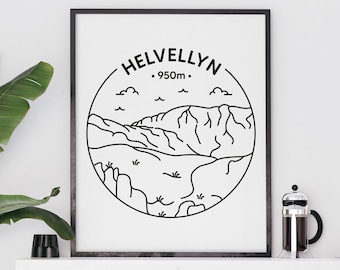 Helvellyn Print - Striding Edge, Lake District Poster