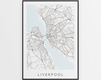 Liverpool Map Print - Minimal Liverpool Poster Art