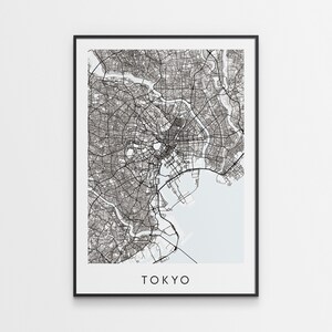 Tokyo Map Print - Minimal Tokyo Poster Art - Japan