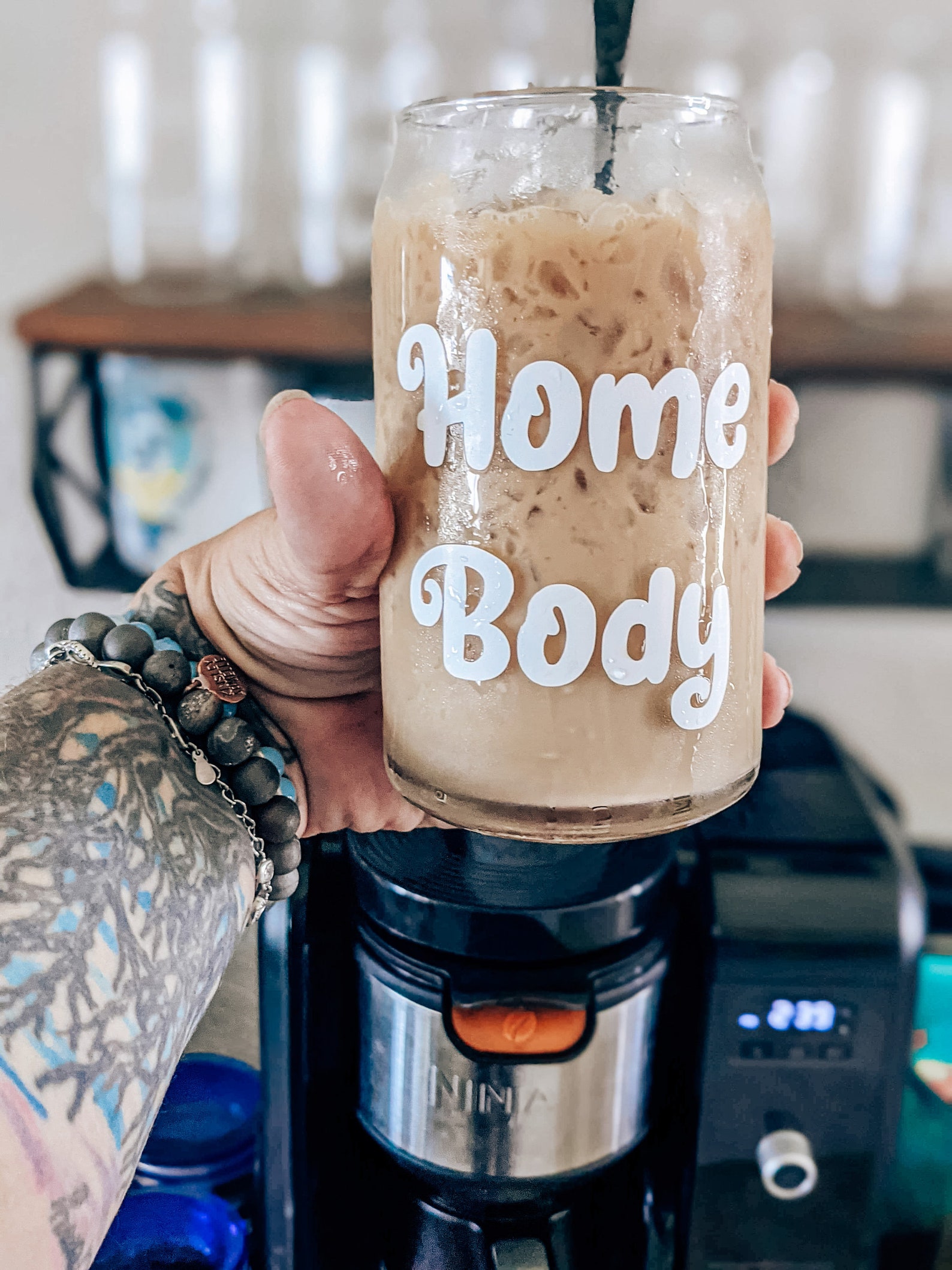 etsy iced coffee glasses