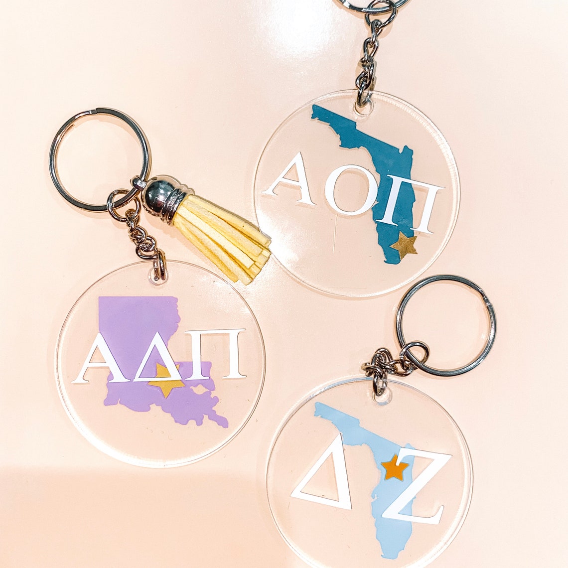 Sorority Keychains Customizable Etsy