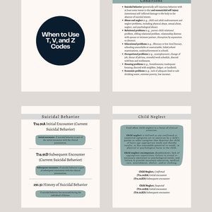 DSM-5-TR T, V, Z Codes Cheat Sheet (Digital Download) image 4