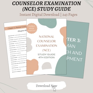 Guida allo studio completa per l'esame nazionale per consulenti (NCE) / 243 pagine / Libro viola adiacente / Esame per la licenza di consulenza