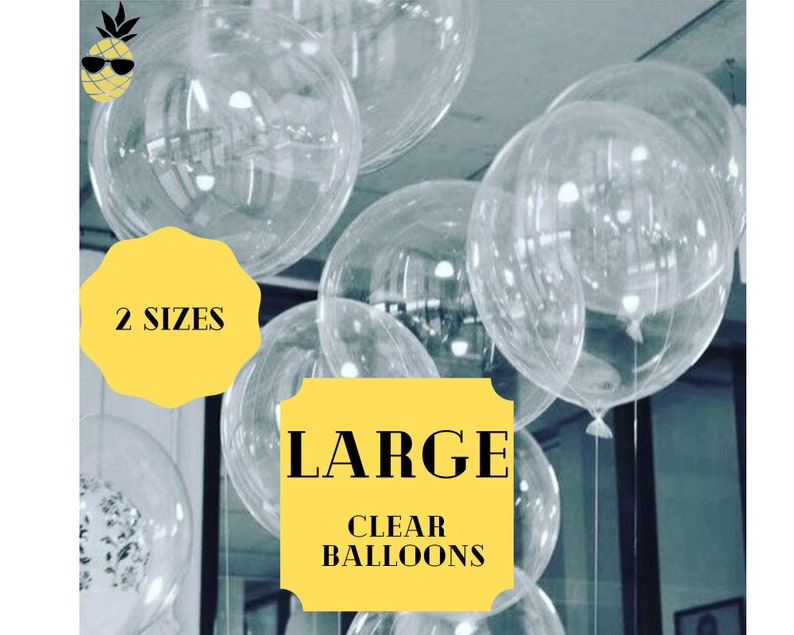 Large Clear Balloons 36 and 18 Inch Wedding Decorations Etsy