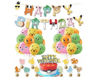 Pikachu Pokemon Anniversaire Ballons Fête Décoration âge nombre ballons jeu Pikachu Pokemon Anniversaire Ballons Fête Décoration âge nombre ballons jeu