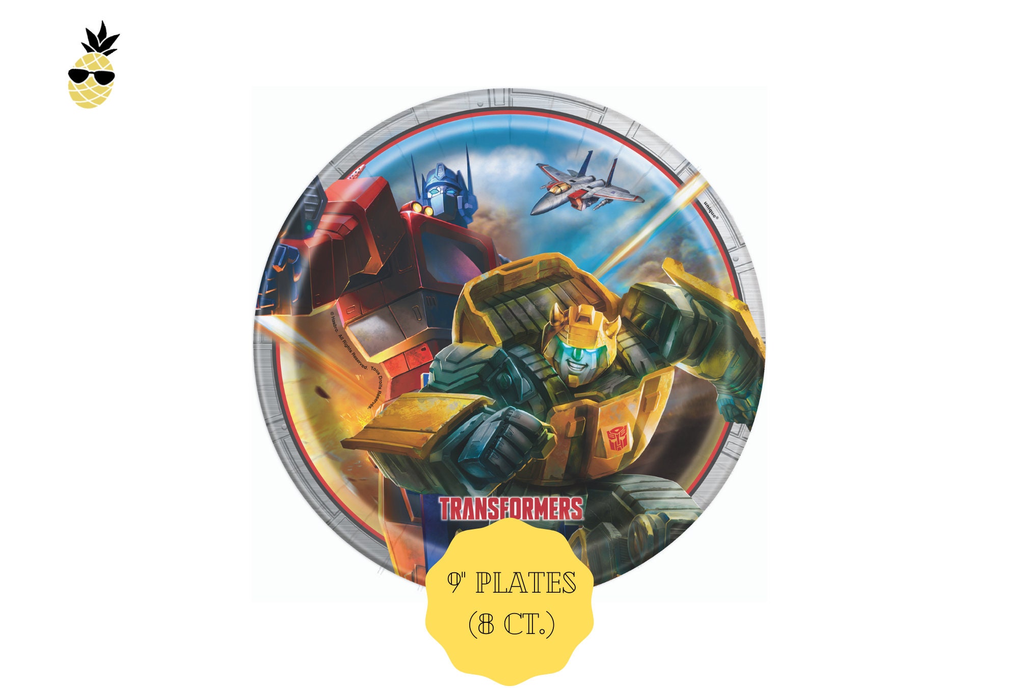 Original Version Transformers Birthday Party Supplies Set Plates Napkins Cups Kit for 16 by Designware 