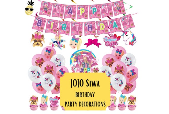 22 Pack Jojo Siwa Cake Topper,Jojo Cupcake toppers Birthday Party Decoration for Kids 