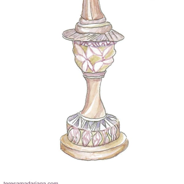 Capiz Lamp of the Philippines Illustration - Traditional Capiz shells lamp of the Philippines