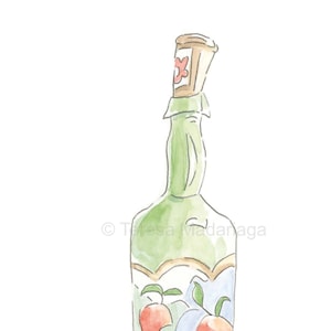 Sidra Asturiana Spanien - hand illustrierte Postkarte