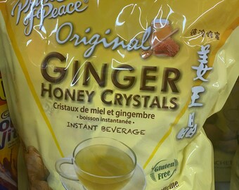 Instant Ginger Honey Crystals Pack of 30 Bags 18 G Sachets. Original or with Lemon