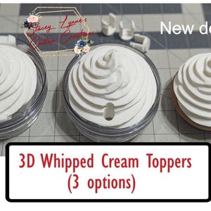 3D Printed Whipped Cream Topper w/ Straw Hole