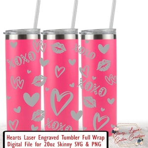 V-Day Laser Engraver Tumbler Full Wrap | SVG & PNG file | Sublimation | Digital Download File