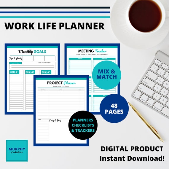 Work Life Balance Planner Printable Planner Pages Daily Etsy