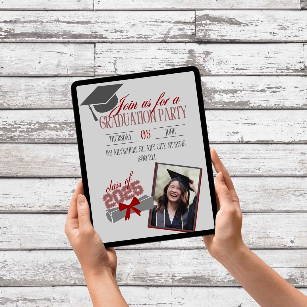 Editable Graduation Party Invitation Template, Graduation Class of 2025 ...