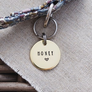 Personalised Hand Stamped Brass Dog ID Tag