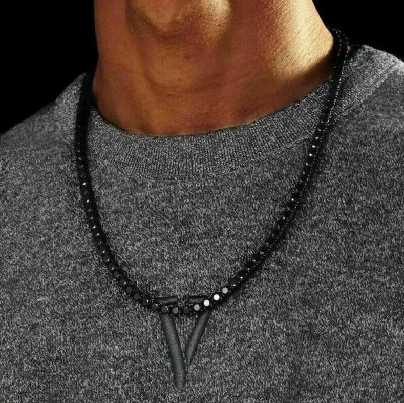 Derek Jeter Black Diamond Necklace 