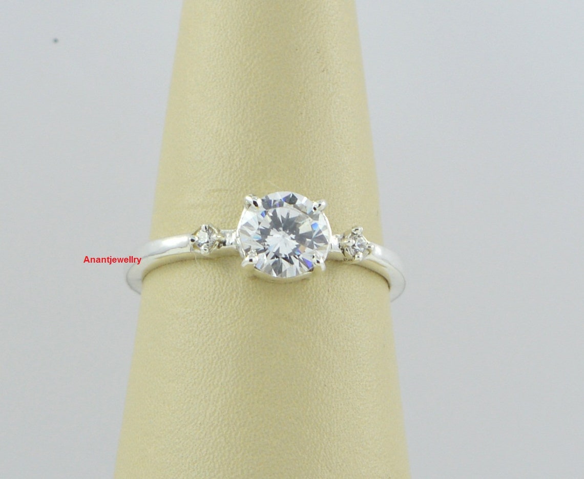 Certified Lab Created Diamond Ring 1.50 Ct. 925 Sterling Etsy