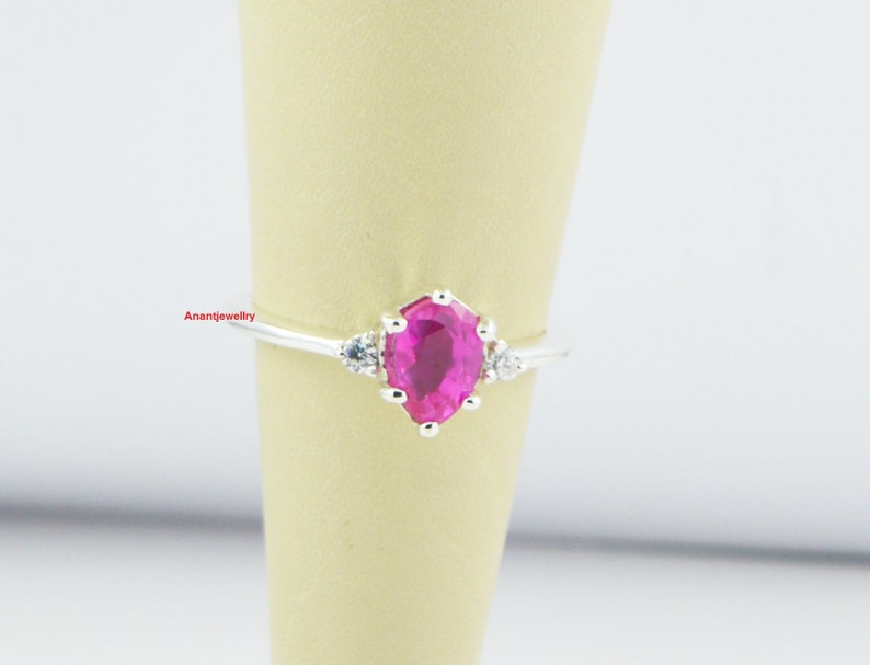 Pear Shape Ring Certified Pink Sapphire Ring 925 Sterling Silver 1.50 Ct Anniversary Ring Wedding Ring For Her... Beautiful Cocktail Ring