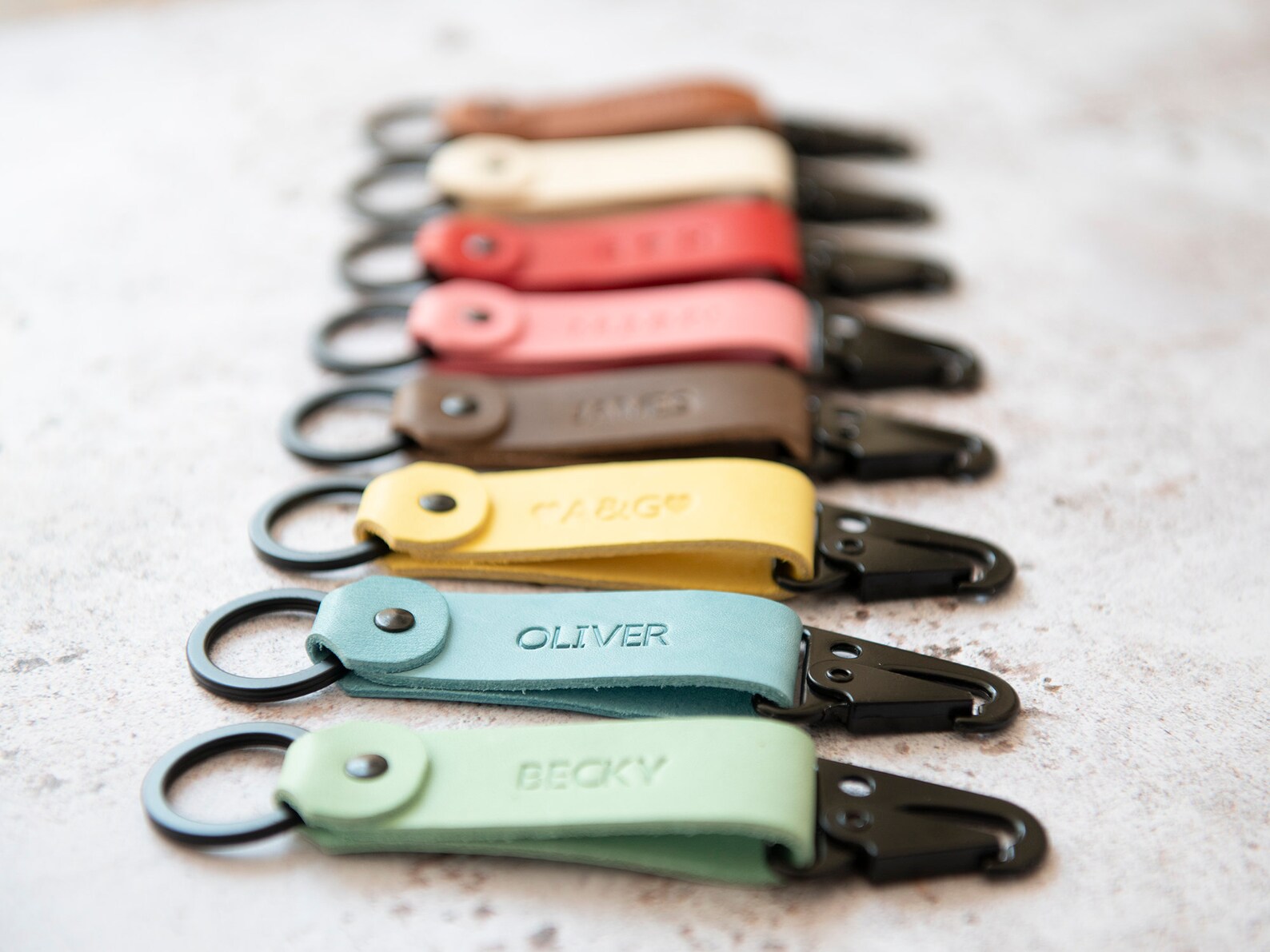 Leather Carabiner Keychain Tactical Key Fob Military Spring Etsy Canada