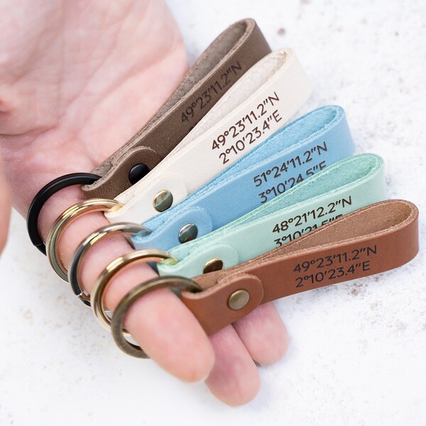 Coordinates Keychain Etsy UK