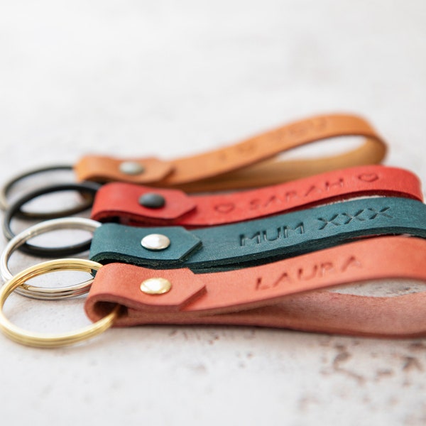 Leather Keychain Etsy