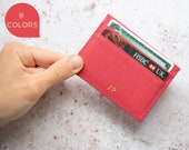 Personalized Leather Card Holder Wallet