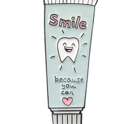 Pink Sweet Tooth Pin Hard Enamel Pin Cloisonné Tooth Lapel Etsy