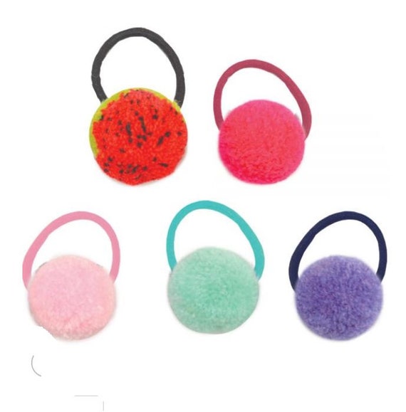Pom Pom Hair Tie Etsy