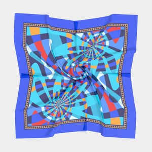 Tropical fest. Light Blue Scarf